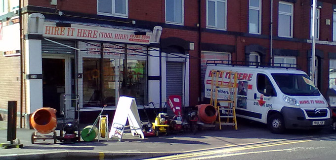 Hire It Here shopfront